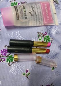 nyn lipsticks and huda beauty primer