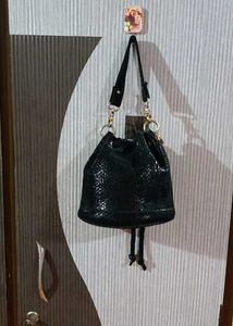Chic Black Bucket Bag
