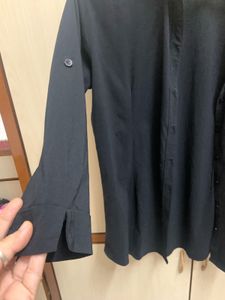 Black Solid Shirt For Women