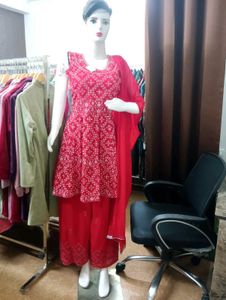 Party Wear Kurti Pant Dupatta Set