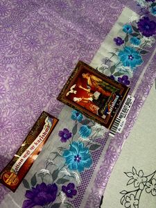 Floral Printed Designer Cotton Saree