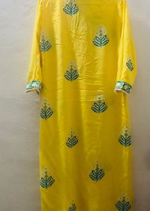 Yellow Embroidered Kurta