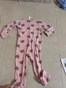 Cute Heart Print Onesie