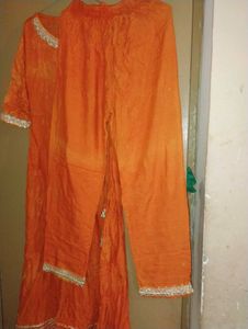Orange Kurta and Pant Set