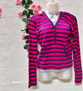 🎁Buy Two Get One Item Free🎁Striped Hoodie Top