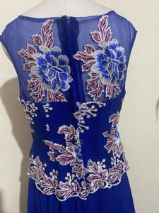 Elegant Blue Ethnic Gown