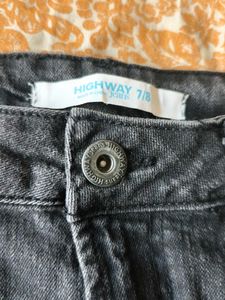 I.Distressed Black Denim Shorts