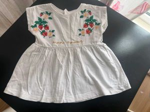 Strawberry Embroidered Peplum Top