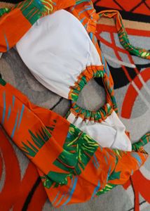 Trendy Orange Halter Top