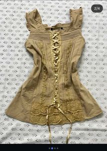Lace-Up Corset Style Top