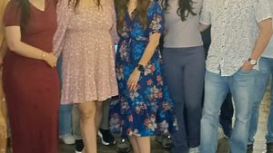 Dark Blue Floral Dress