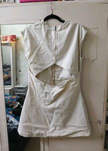White Denim Dress