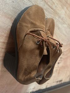 Brown Suede Ankle Booties