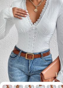 White Lace Trim Top