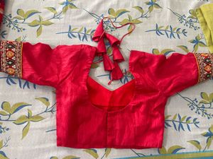 Red Embroidered Blouse