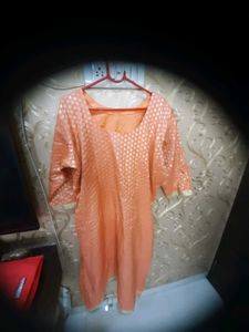 Embroidered Kurta Golden Touch With Double Liner