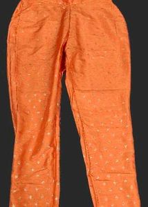 Orange Banarasi Print Kurti