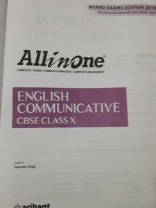 All In One Class 10th English Cbse Bokk