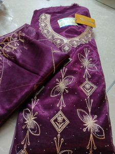 Elegant Purple Dress Material