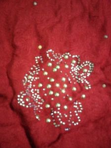 Red Embellished stole