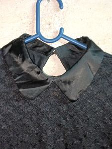 Ladies Fashion Lace Top Layered Black