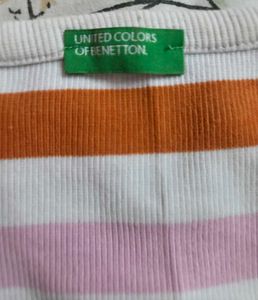 United Colors of Benetton Striped Button-Up Top