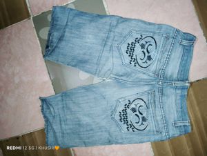Embroidered Denim Jorts