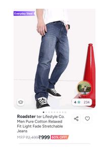 2 Pc -Roadster Loose fit Jeans