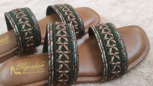 Ethnic Olive Color Flats