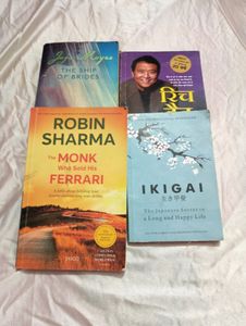 Combo Of Four Books (Self Helf And Novel) (Books)