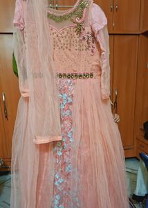 Beautiful Pink Gown With Worrk✨️👗