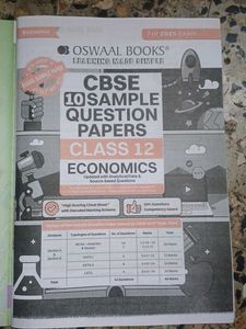 CBSE Class 12 Economics Sample Papers