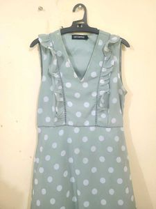 Sage Green Polka Dot Dress