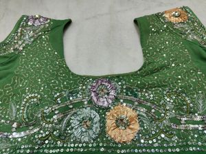 Festive Green Reception Saree
