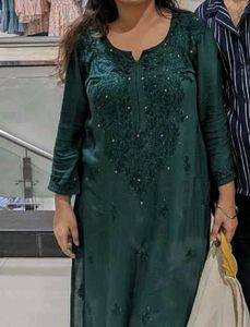 Mukaish Chikankari Kurti