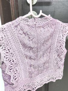 Lace Crop Top - Romantic Lavender