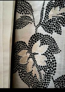 Printed Black And White Kurta pant Sets V-neck