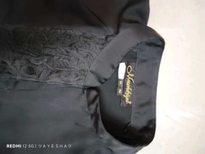 Black Front Open Abaya