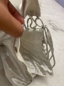 Boutique stitched silver corset blouse