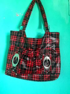 Red Plaid Handbag