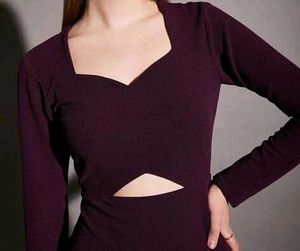 Women Bodycon Dress with Cut-Out