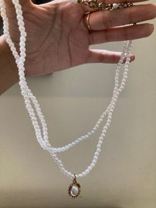 Double Layered Pearl Necklace