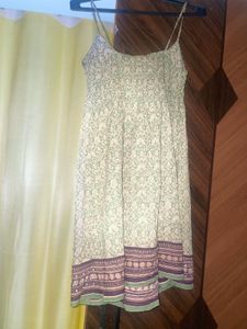 Green Embellished Cotton Dress