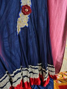 Navy Blue Anarkali Suit Wedding Season