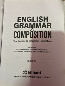 English Grammar &amp; Composition Arihant Pub