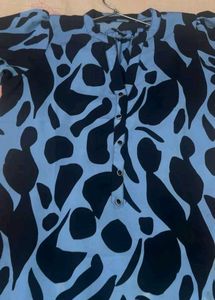 Stylish Blue Printed Jumpsuit (Size - XL)
