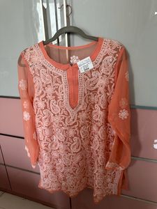 Brand New Chikankari Short Kurta -34 Inch