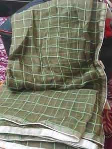 Checked saree