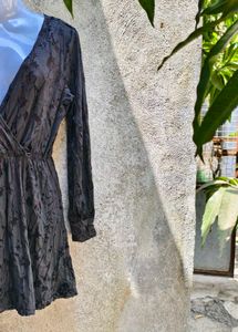 I. SEXY FULL SIZE DEEP NECK DRESS