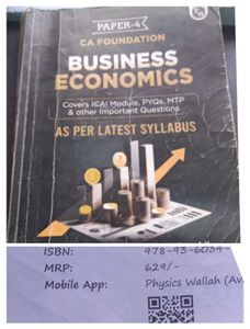 CA Foundation Module, PW  Books Edition Jan 2025